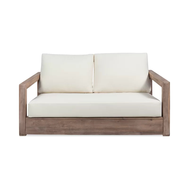 Furnishiaa Solid Wood Sofa Set for living room with coffee table