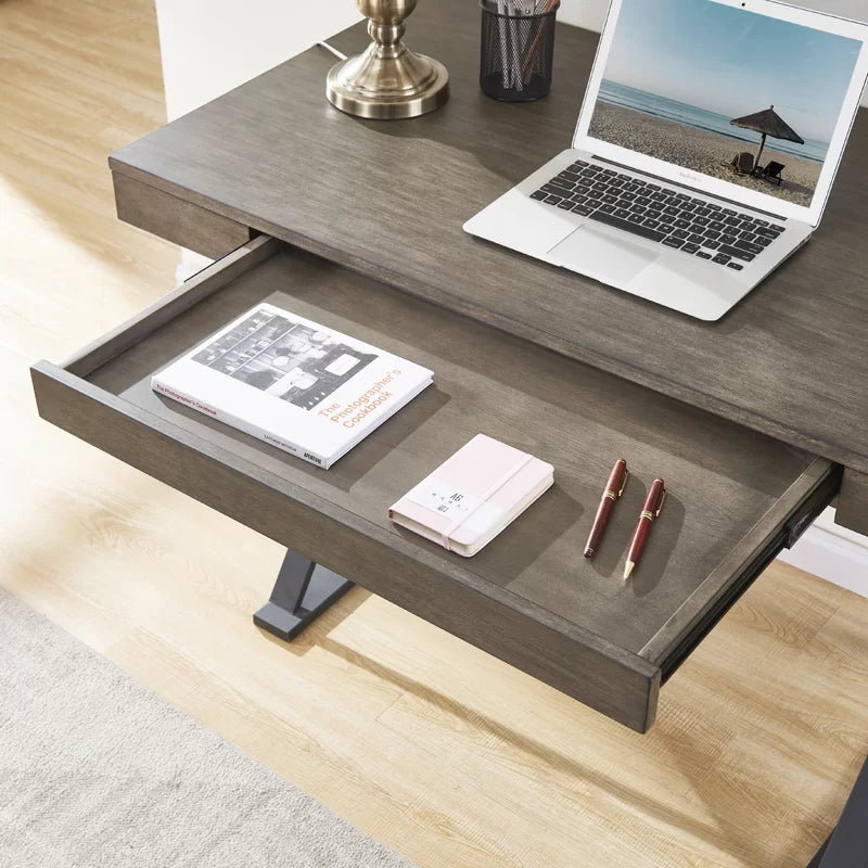Solid Sheesham Wood Study Table Computer Table Grey