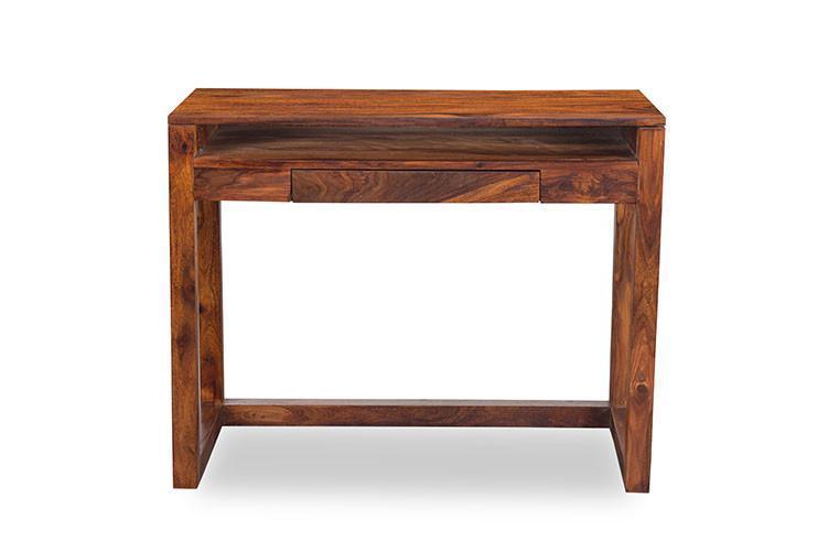 Solid Sheesham Wood Study Table Desk with Keyboard Shelf – Furnishiaa