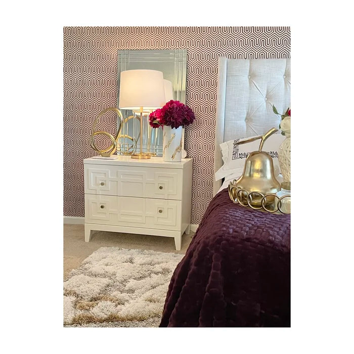 NightCraft White Beauty Bedside Table