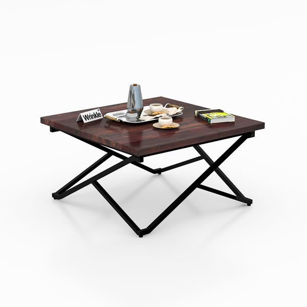 Luxurious Metal  Coffee Table (walnut top in Sheesham Wood )