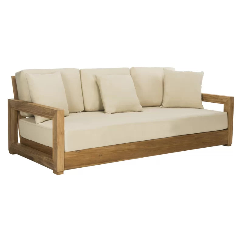 Solid Wood Sofa Set With Coffee Table For Living Room