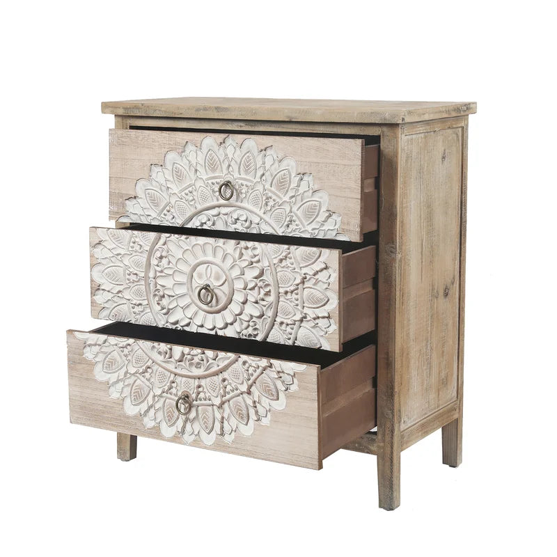 3 Drawer Rustic Accent Chest