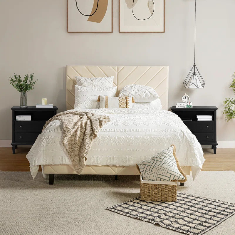 2-Piece Solid Sheesham Wood Nightstand Set with Charging Station – Furnishiaa