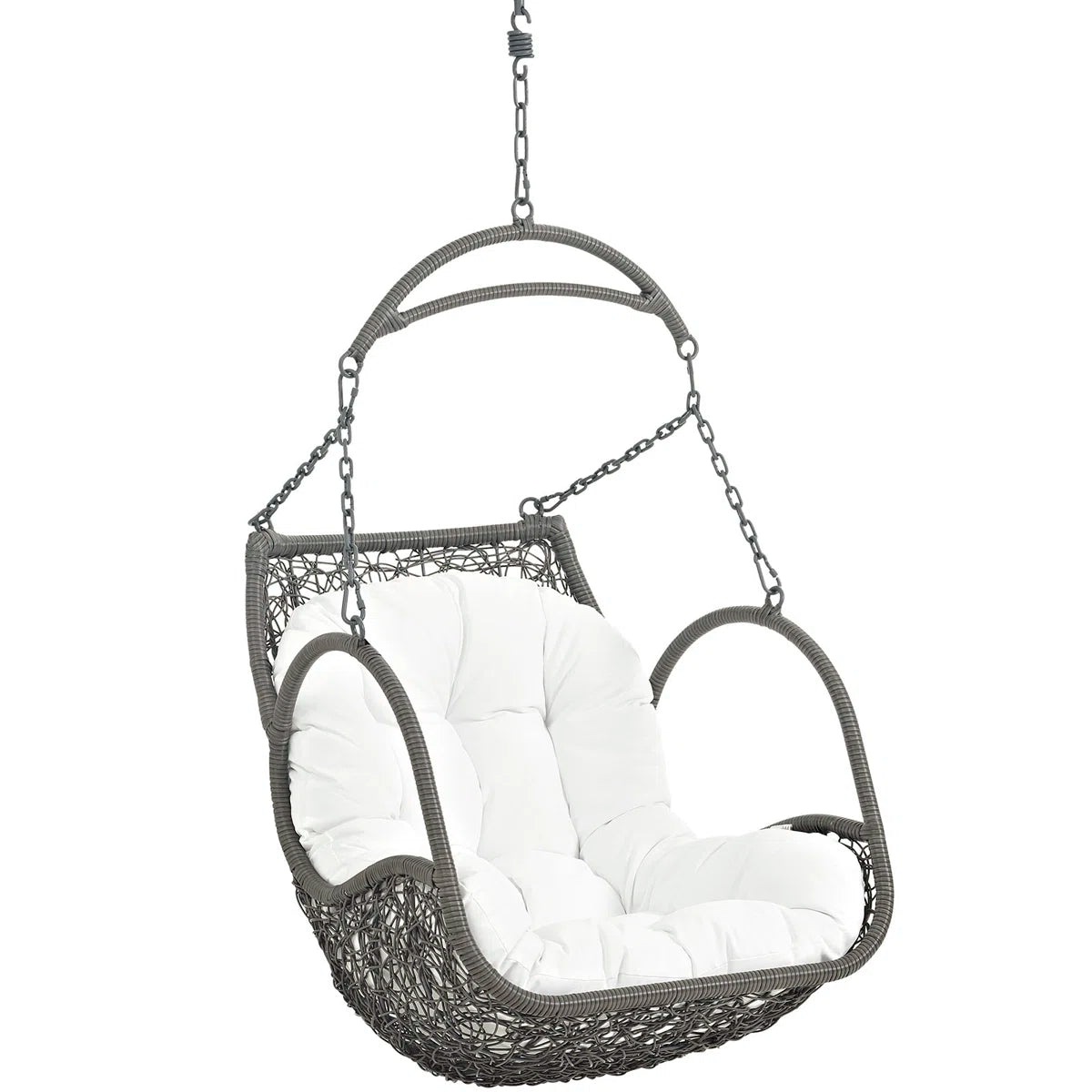 Furnishiaa Synthetic Rattan Hanging Swing Chair