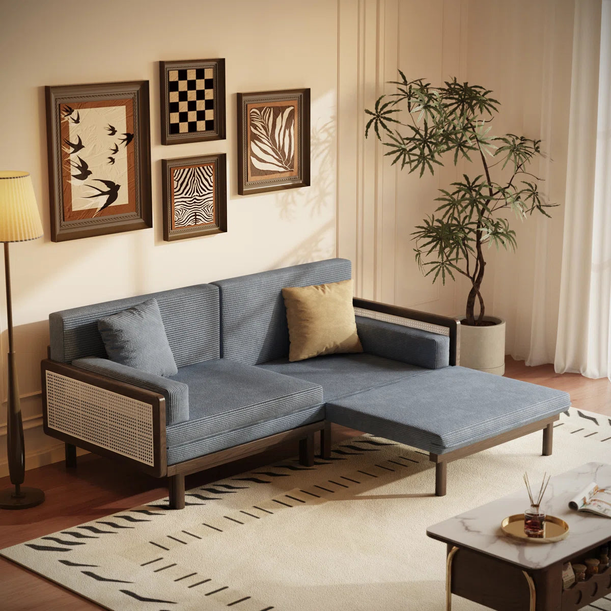 Furnishiaa Convertible Solid Sheesham Wood Sofa Bed