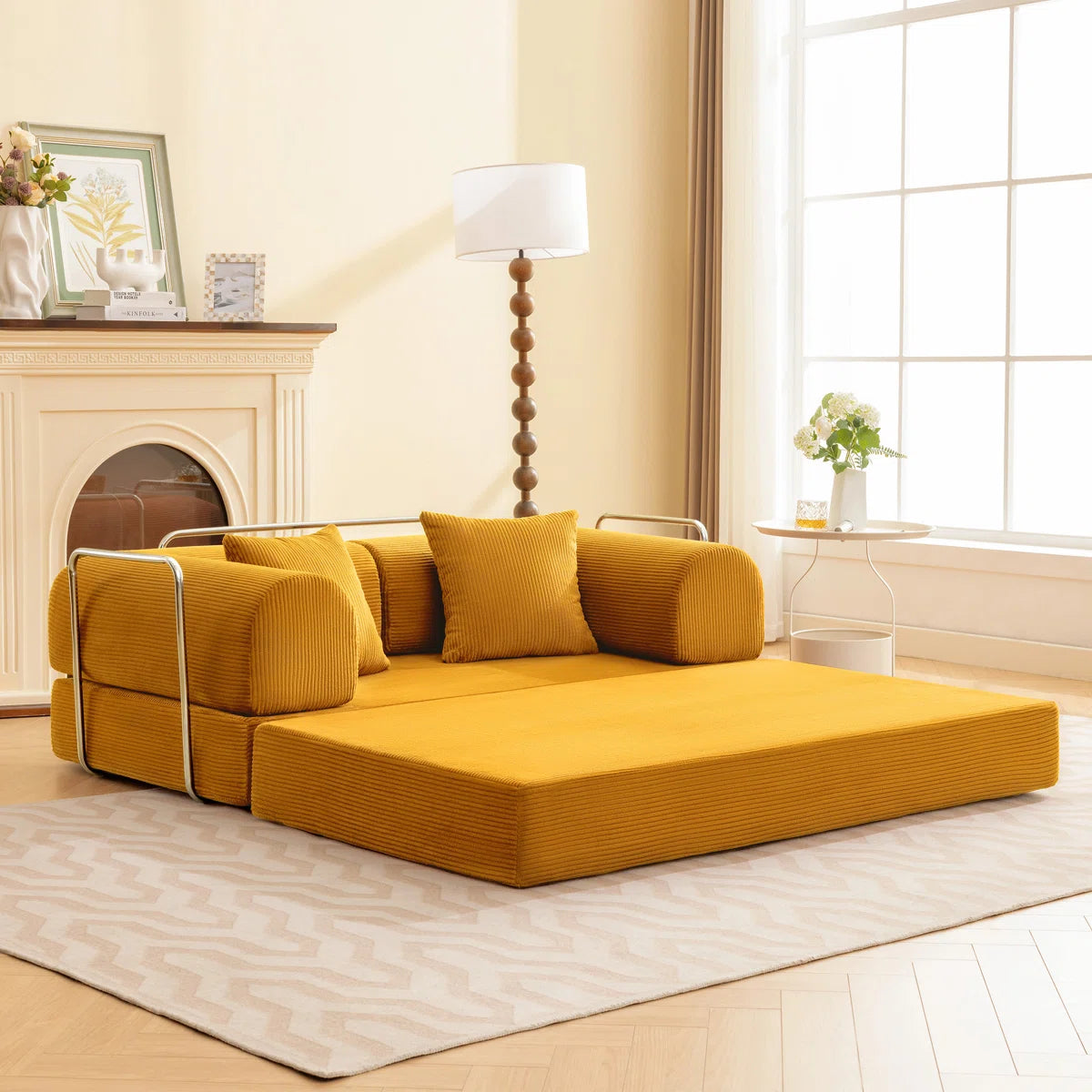 Furnishiaa Modular Convertible Sofa Bed with Washable Cover