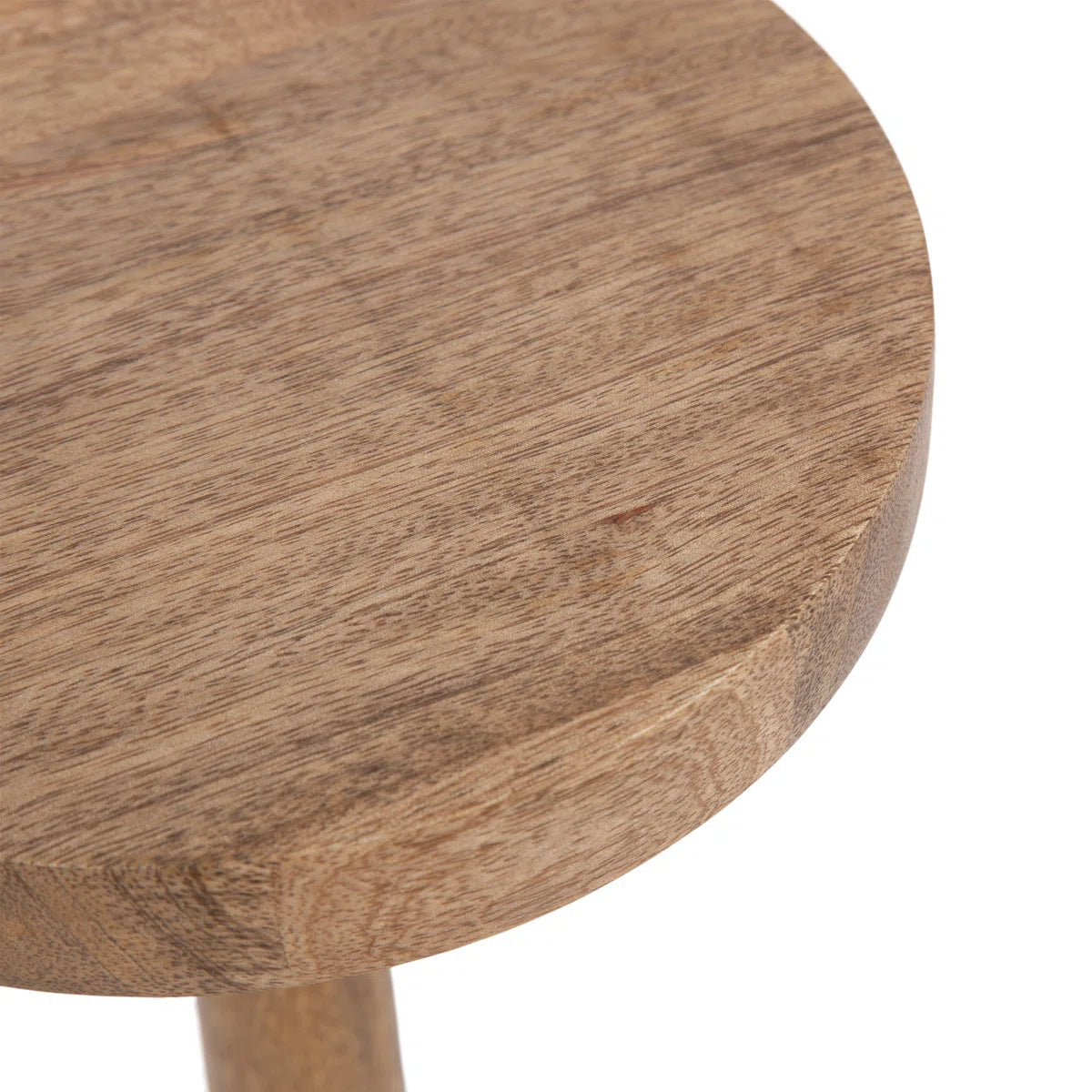 Furnishiaa Round Pedestal End Table – Solid Sheesham Wood