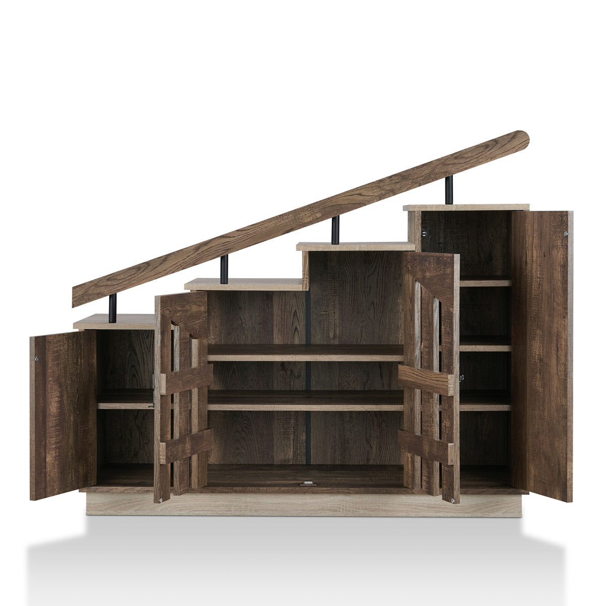 Furnishiaa Modern 12-Pair Shoe Organizer Cabinet