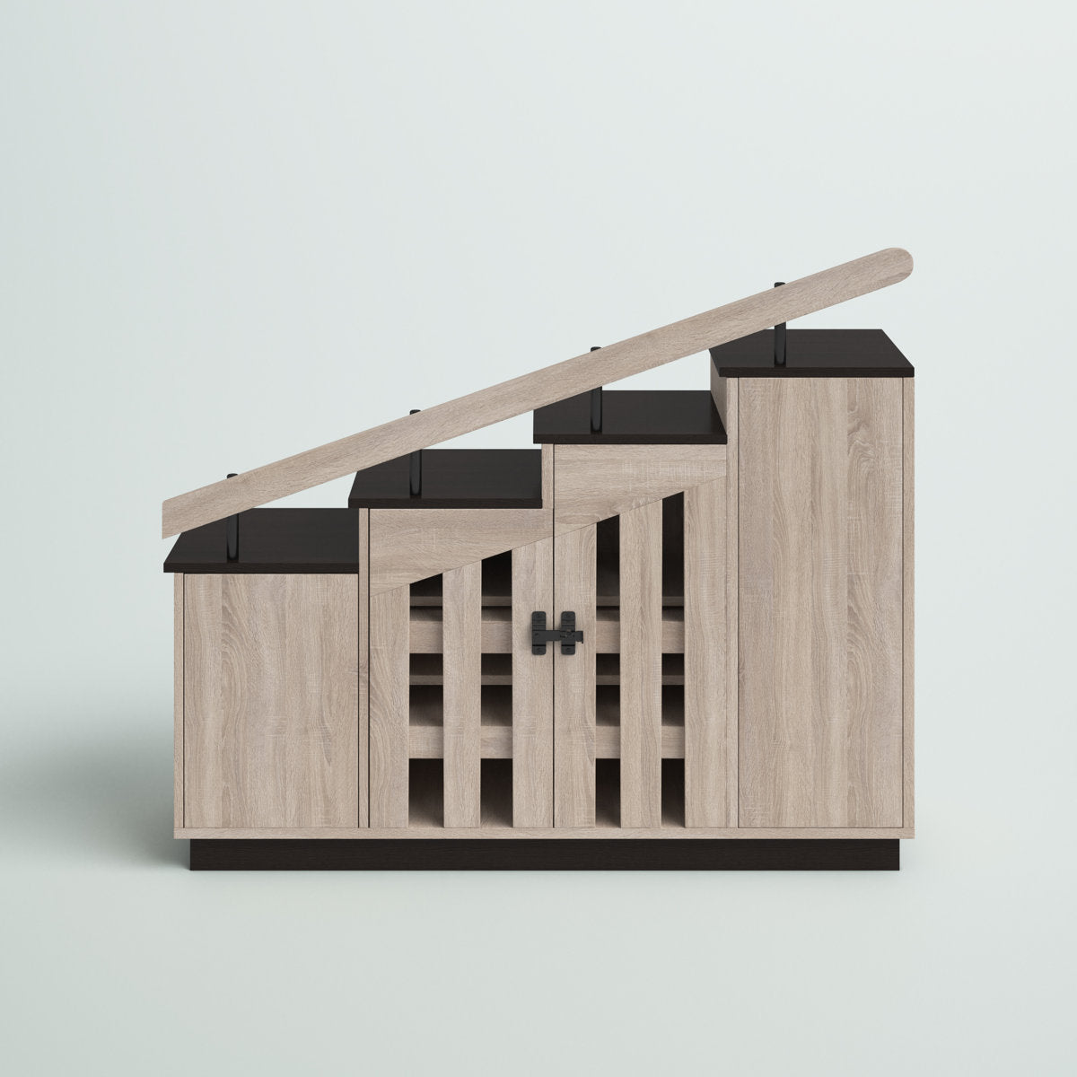 Furnishiaa Modern 12-Pair Shoe Organizer Cabinet