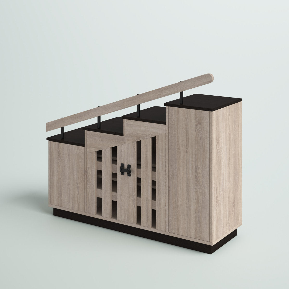 Furnishiaa Modern 12-Pair Shoe Organizer Cabinet