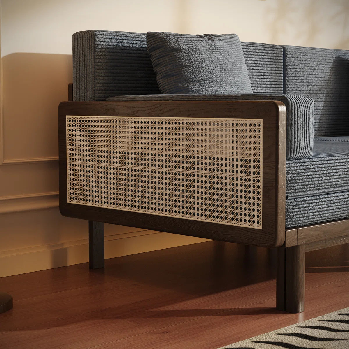 Furnishiaa Convertible Solid Sheesham Wood Sofa Bed