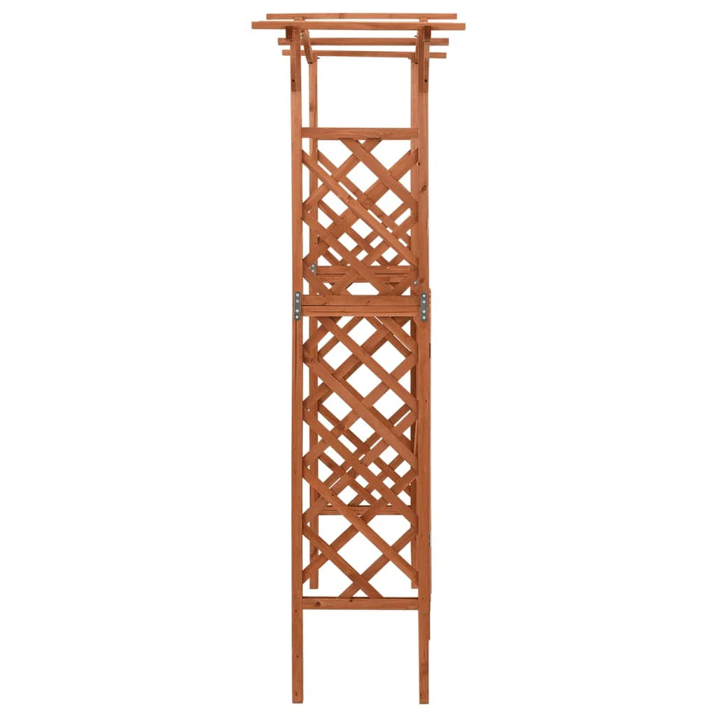 Furnishiaa Wooden Decorative Garden Arbor in Sheesham Wood Finish