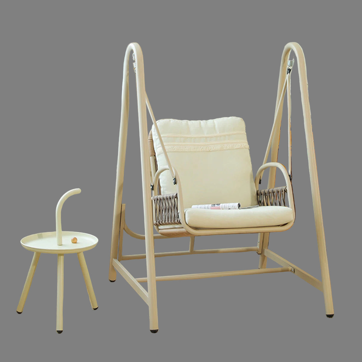 Furnishiaa Metal Indoor/Outdoor Cradle Swing.