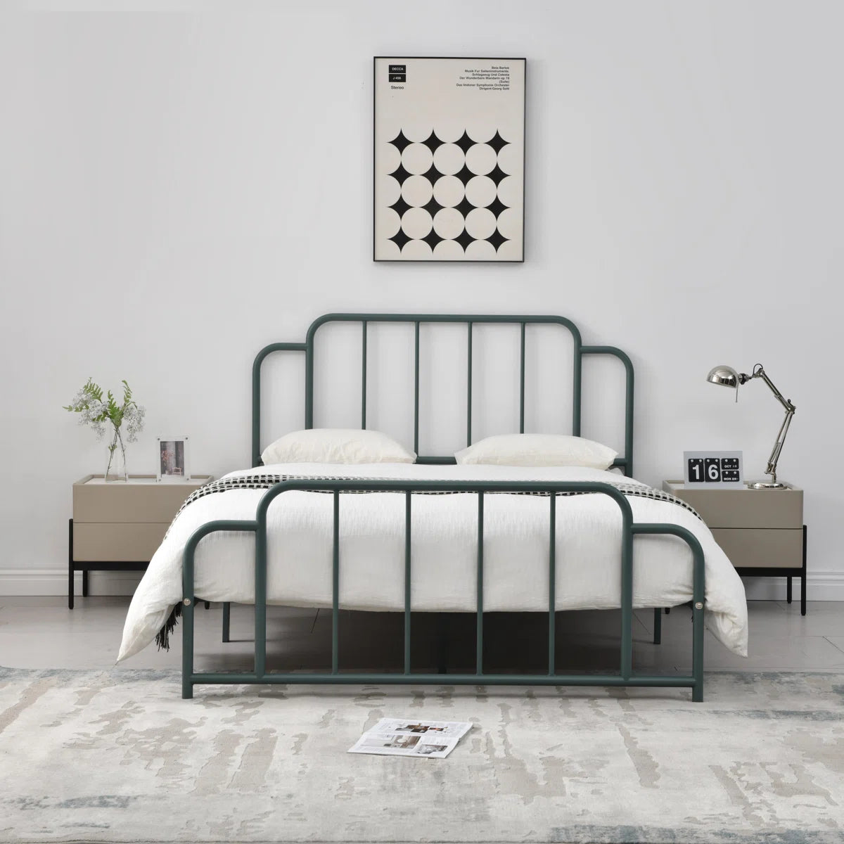 Furnishiaa Modern Metal Platform Bed – Queen & King Size