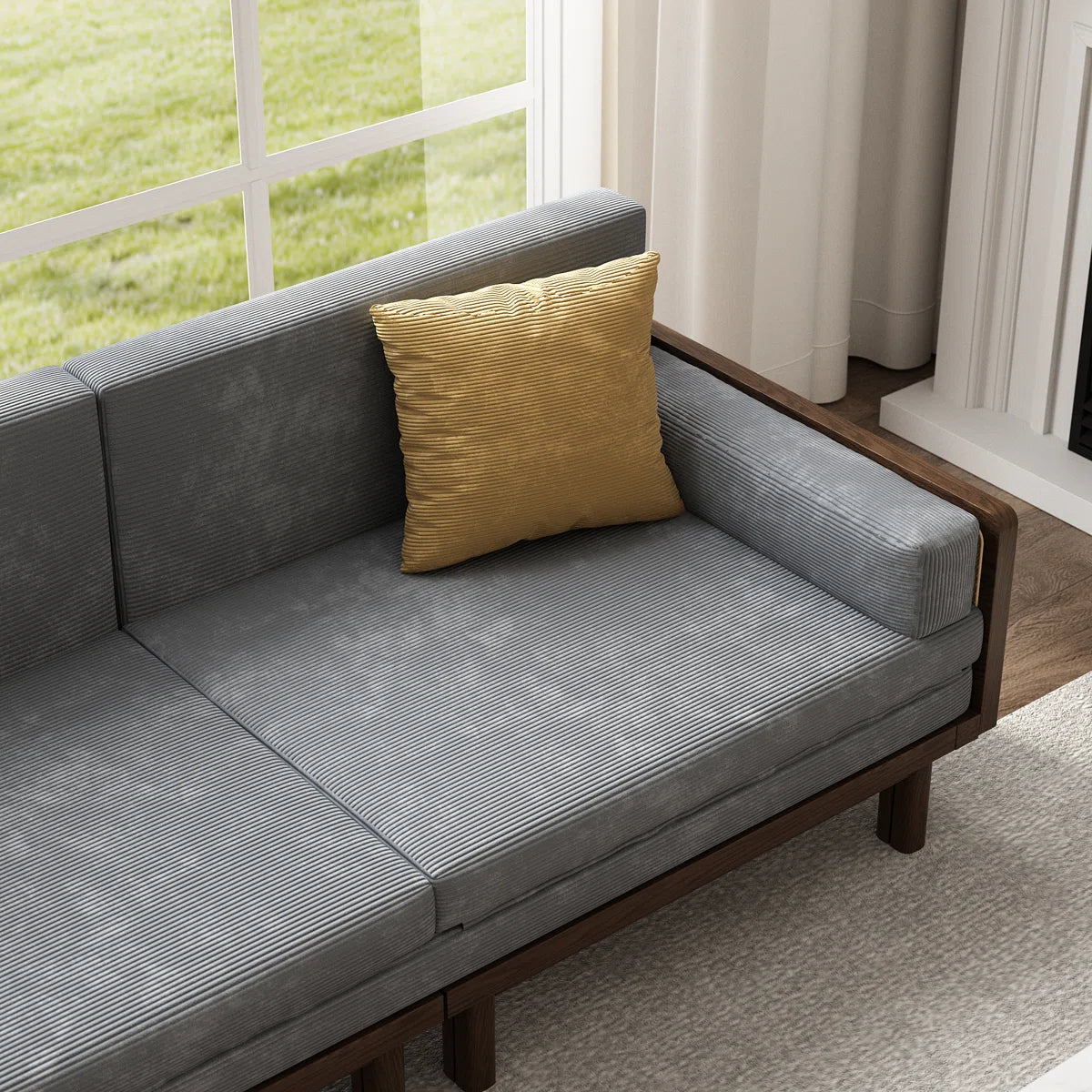 Furnishiaa Convertible Solid Sheesham Wood Sofa Bed