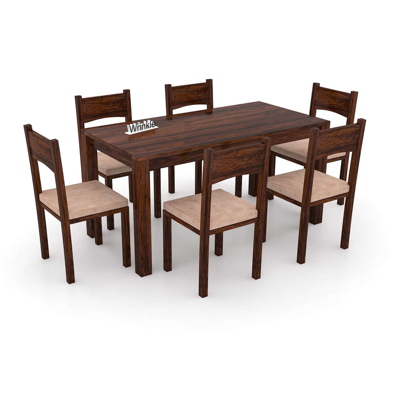 WoodPlank Modern 6 Seater Dining Table