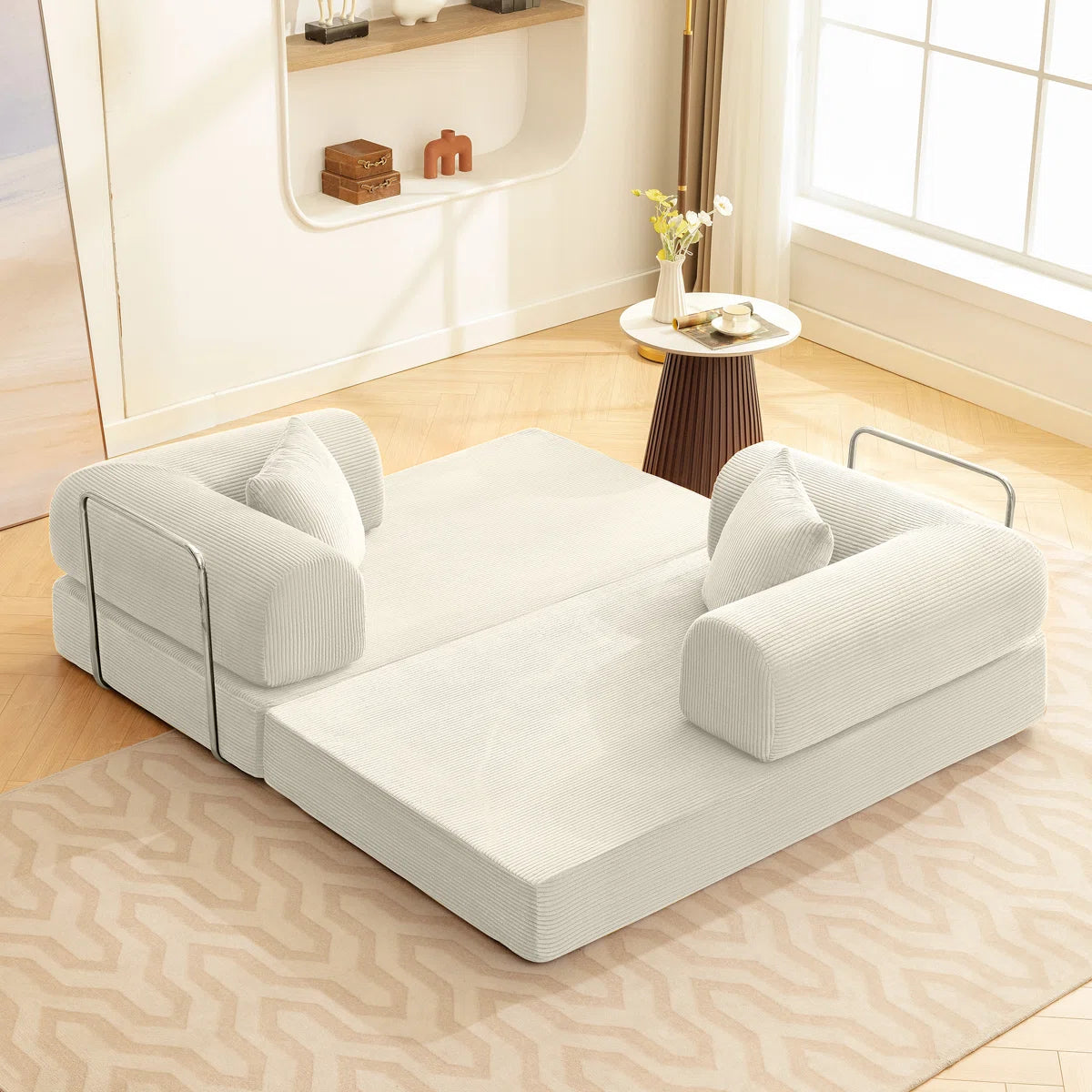 Furnishiaa Modular Convertible Sofa Bed with Washable Cover