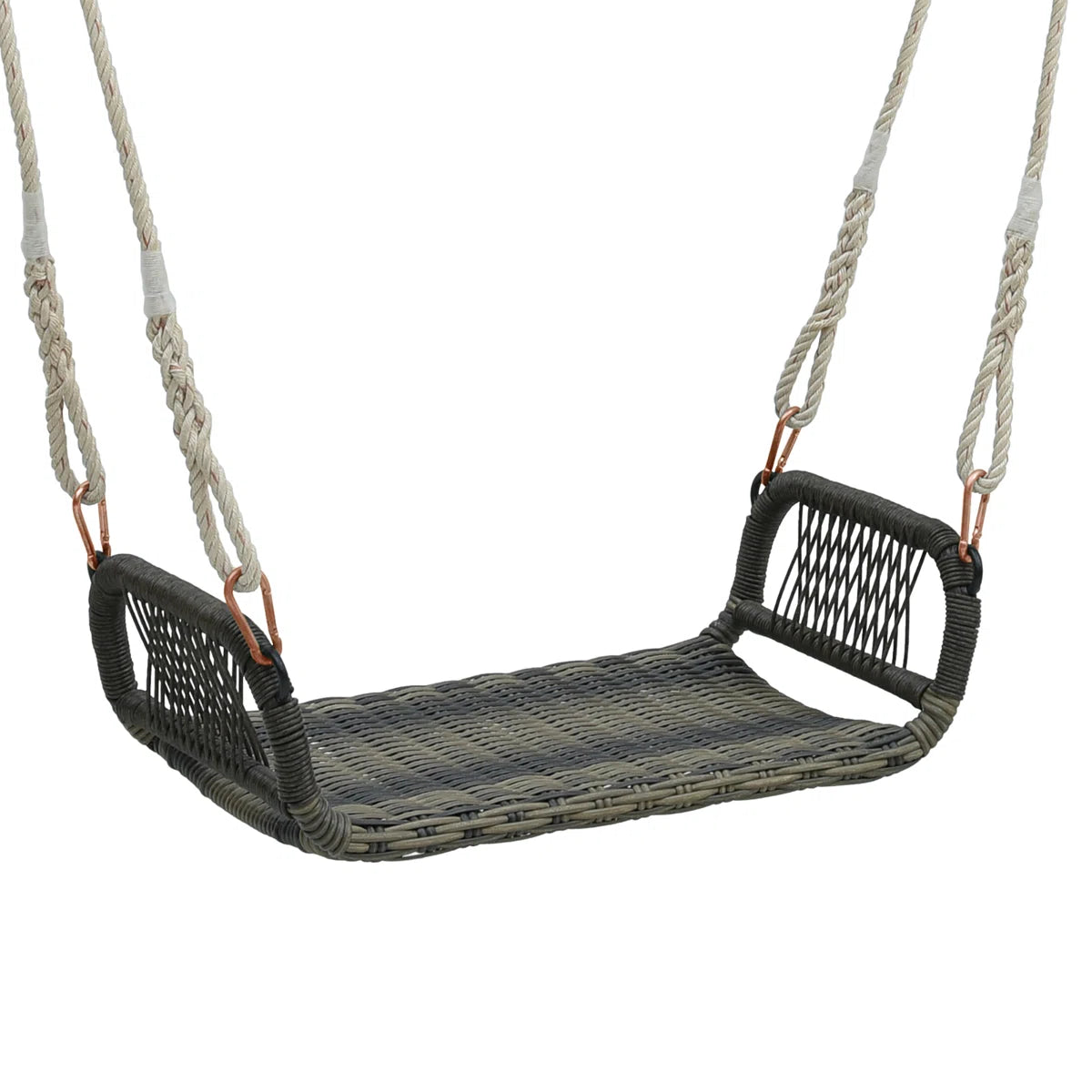 Furnishiaa Rattan Hanging Porch Swing with 4-Way Motion