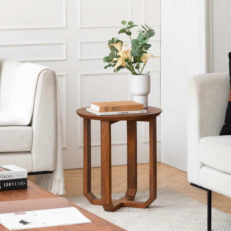 Furnishiaa Solid Wood End Table