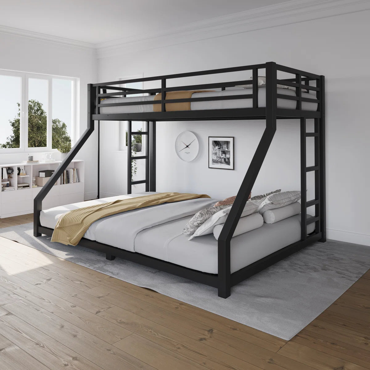 Furnishiaa Twin XL Over Queen Bunk Bed