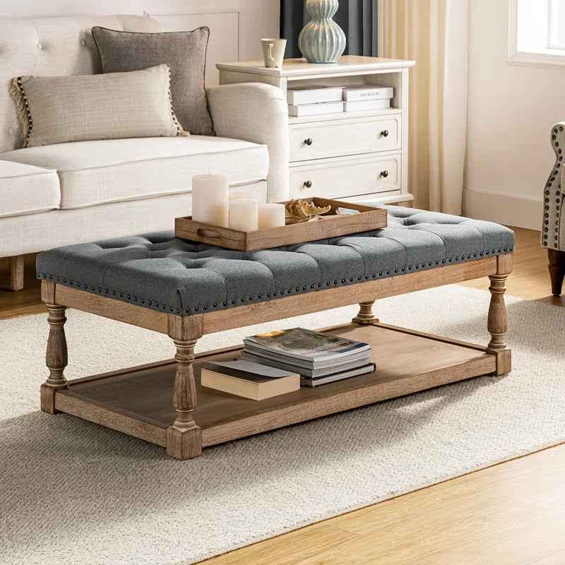 Furnishiaa Sheesham Wood Cocktail Storage Ottoman