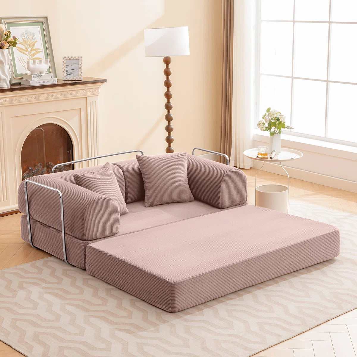 Furnishiaa Modular Convertible Sofa Bed with Washable Cover