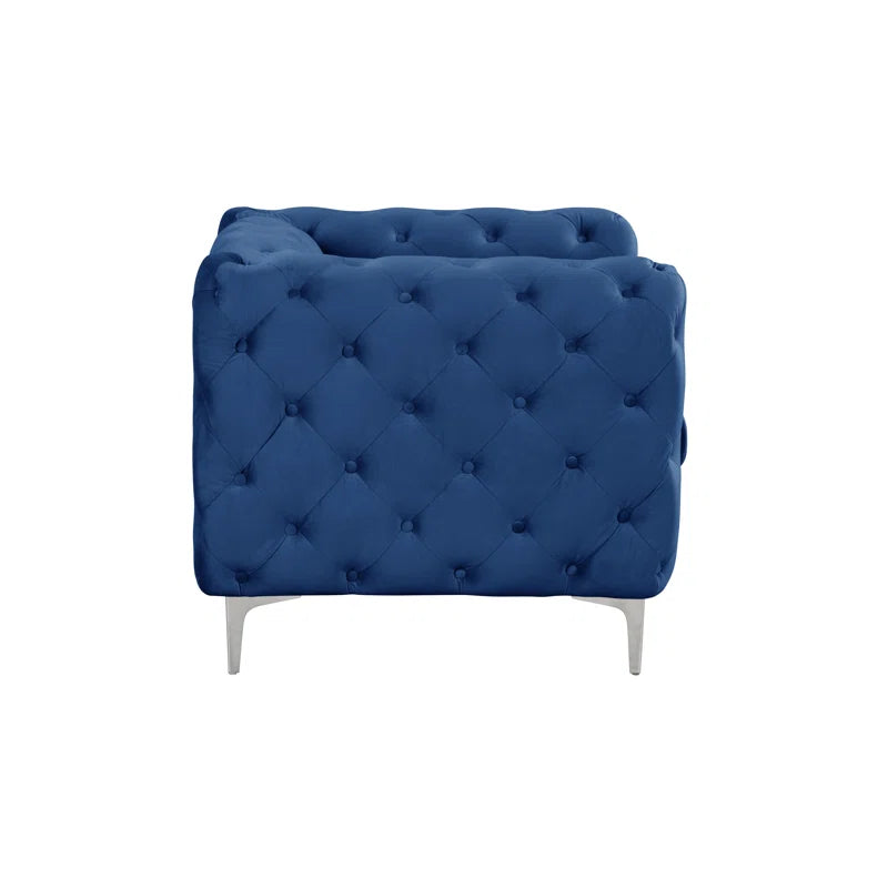 Luxorious Upholstered Button-Tufted Sofa For Living Room