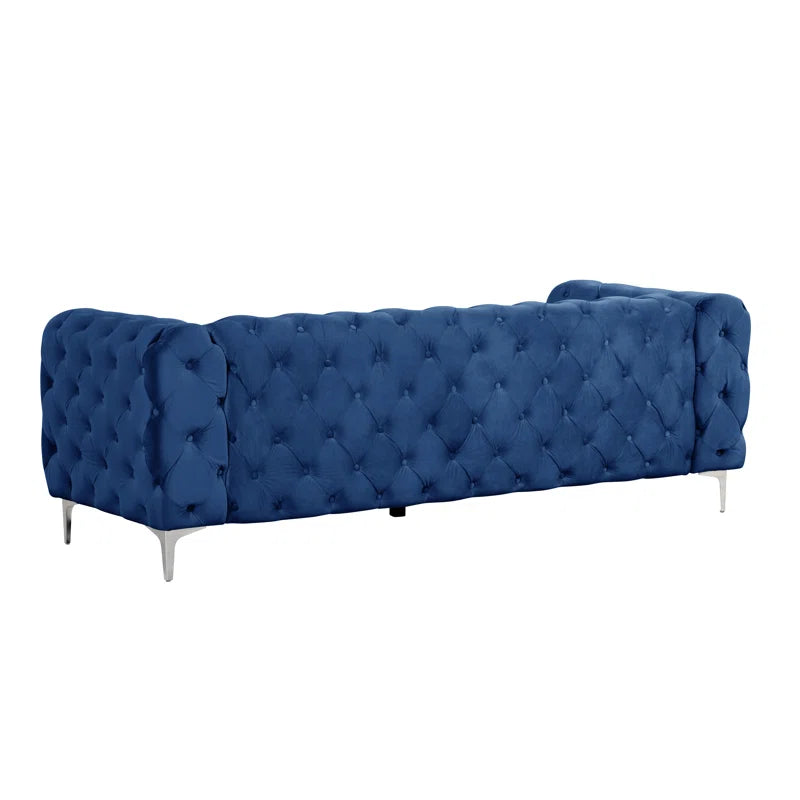 Luxorious Upholstered Button-Tufted Sofa For Living Room
