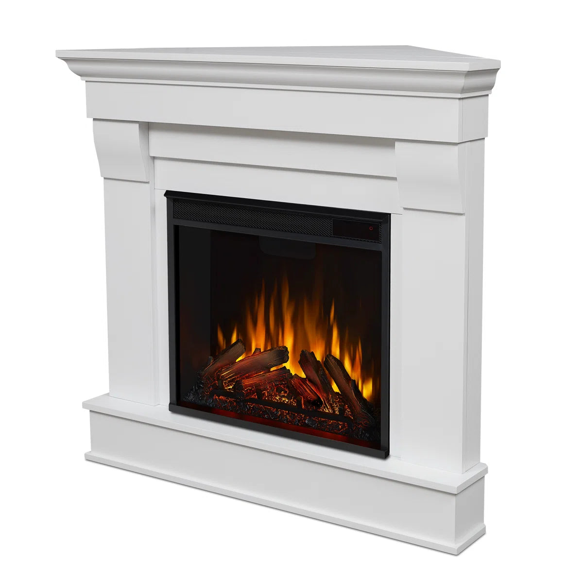Furnishiaa Solid Sheesham Wood Electric Fireplace