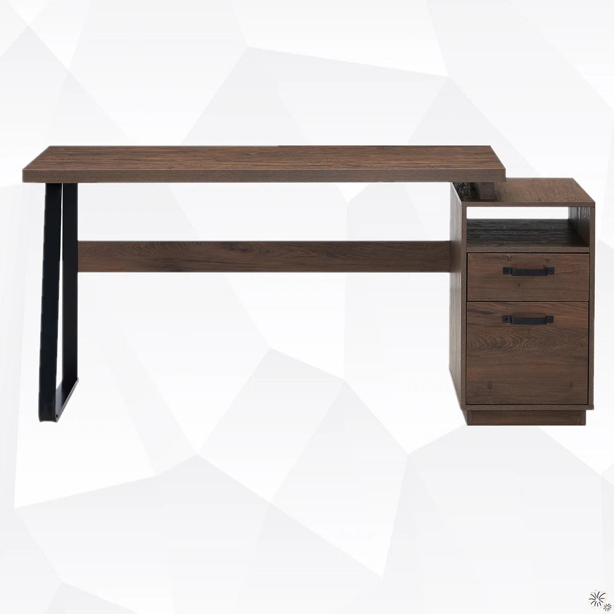 Furnishiaa Solid Sheesham Wood Computer Desk with Drawers