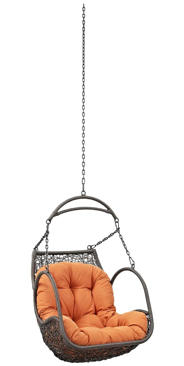 Furnishiaa Synthetic Rattan Hanging Swing Chair