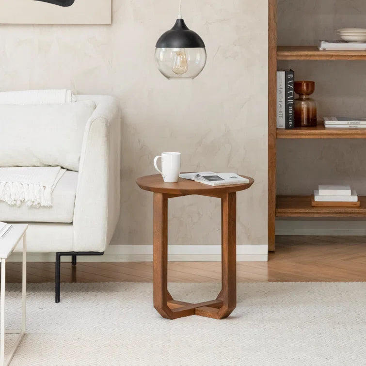Furnishiaa Solid Wood End Table