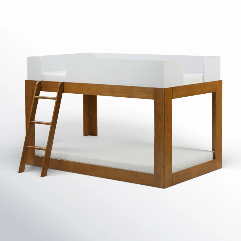 Furnishiaa Twin Over Twin Bunk Bed – Solid Sheesham Wood, Natural Finish