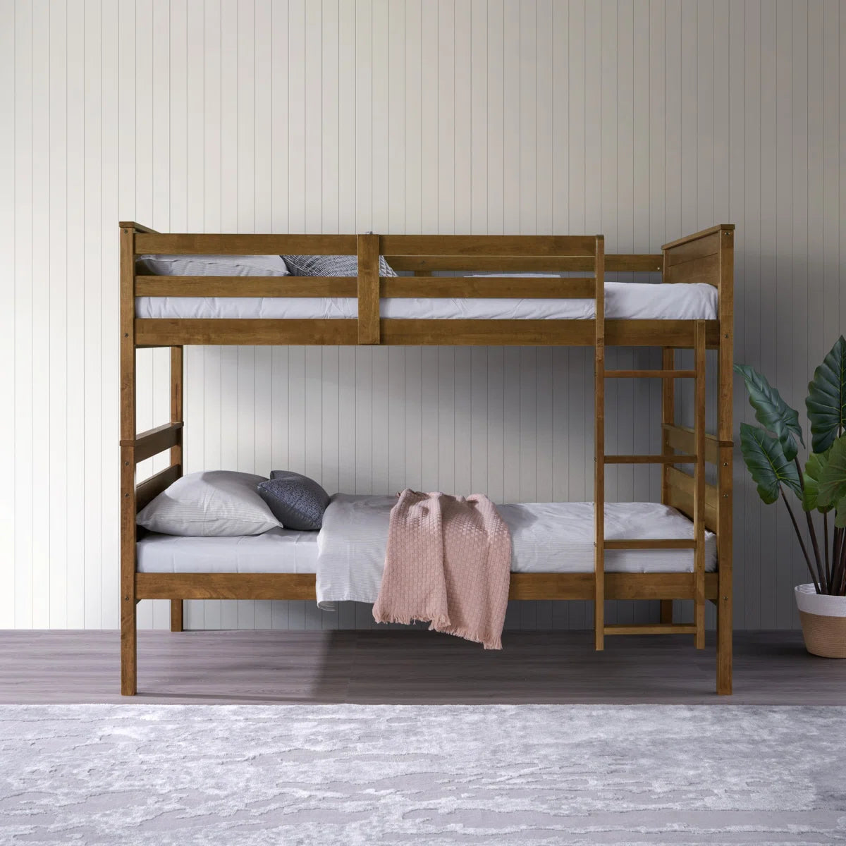 Furnishiaa Twin Over Twin Convertible Bunk Bed
