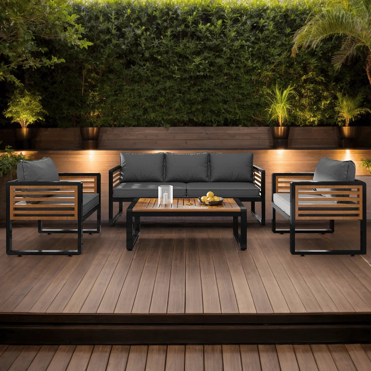 Furnishiaa 5-Seater Modular Outdoor Patio Conversation Set