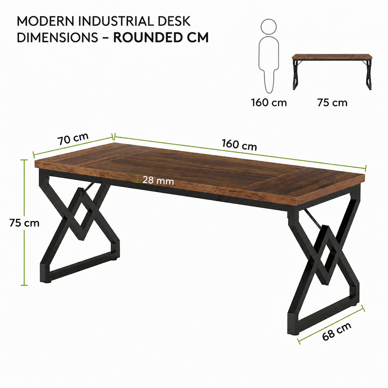 Furnishiaa Sheesham Wood & Metal Frame Study & Computer Table