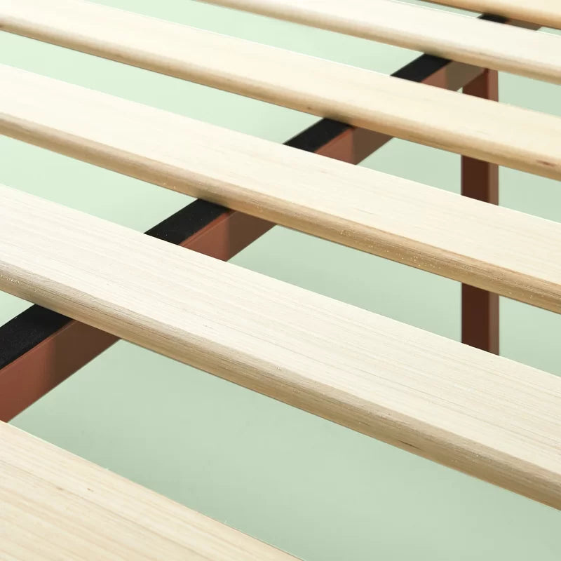 Furnishiaa Solid Wood Low Profile Platform Bed