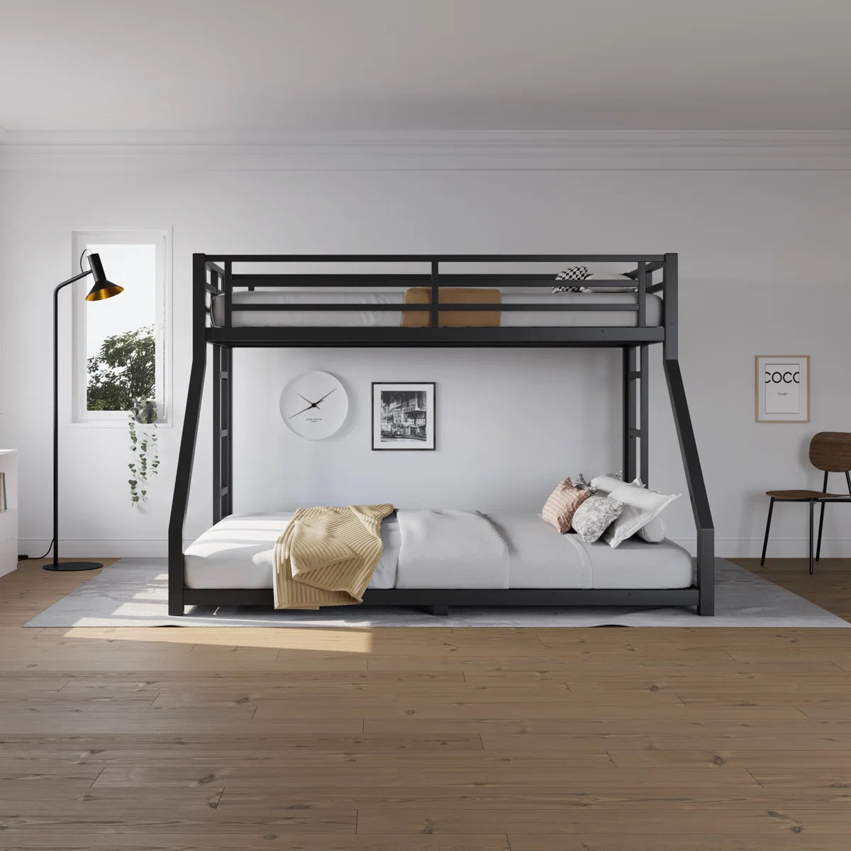 Furnishiaa Twin XL Over Queen Bunk Bed