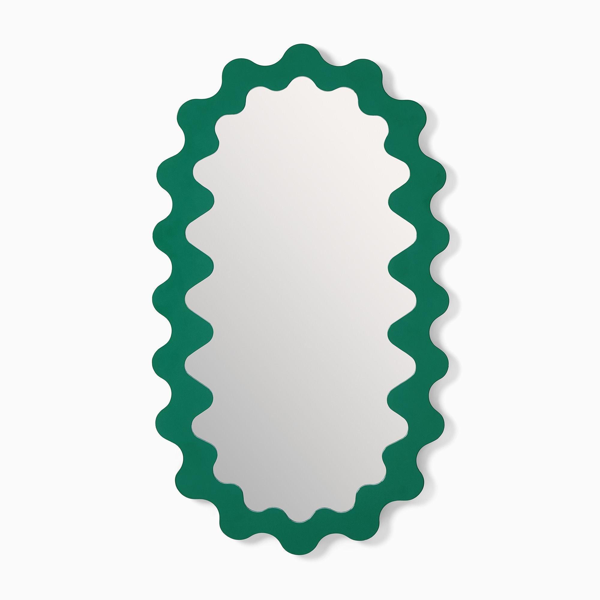 Furnishiaa Solid Sheesham Wood Wall Mirror – Verdant Finish