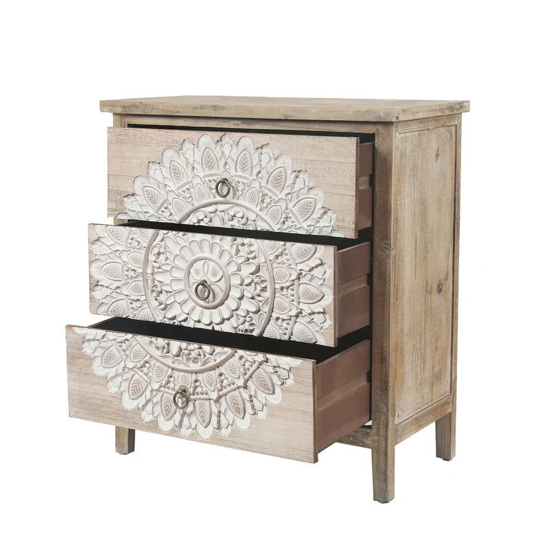 3 Drawer Rustic Accent Chest -  - 
