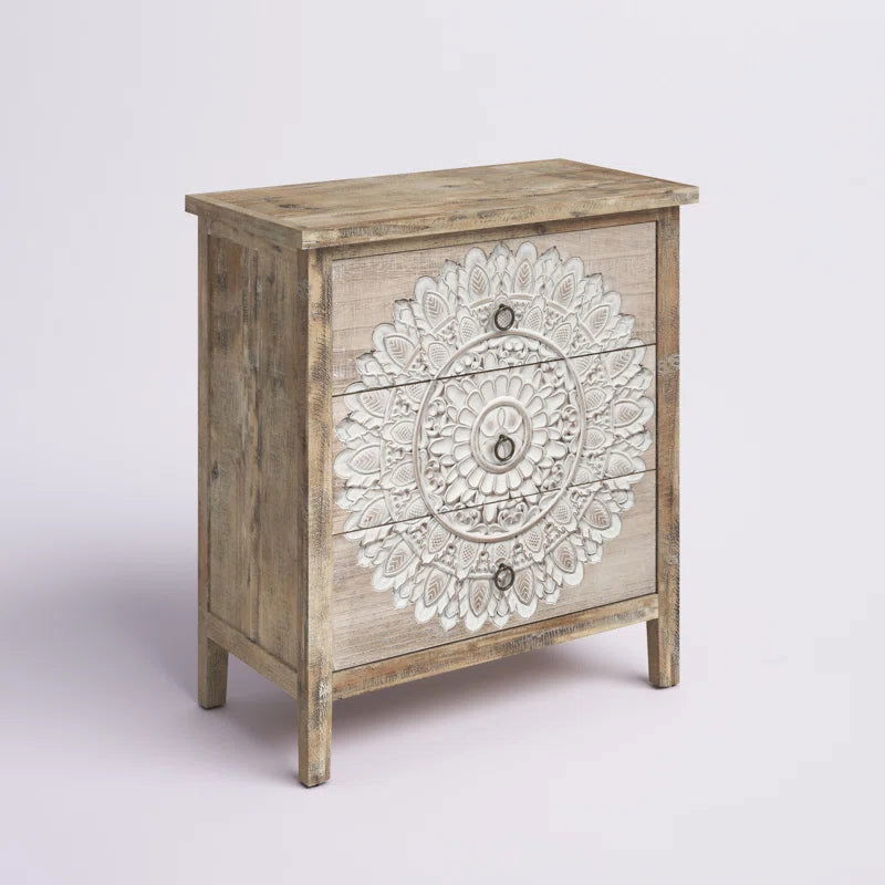 3 Drawer Rustic Accent Chest -  - 