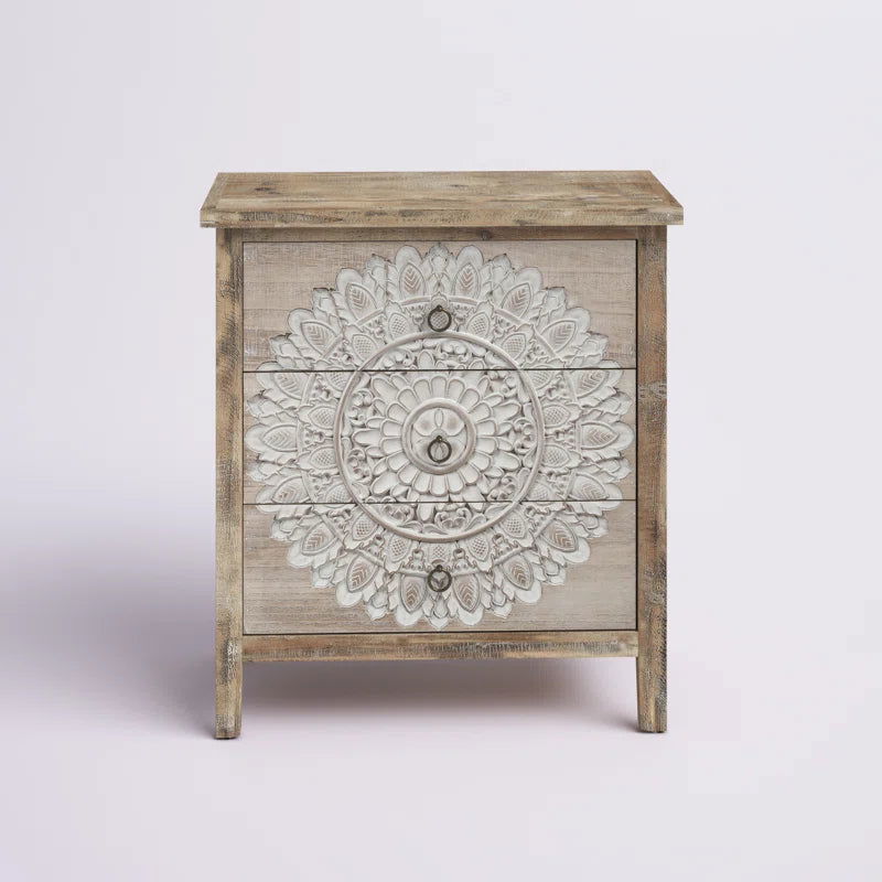 3 Drawer Rustic Accent Chest -  - 