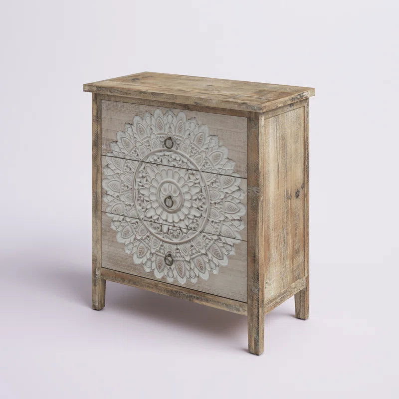 3 Drawer Rustic Accent Chest -  - 