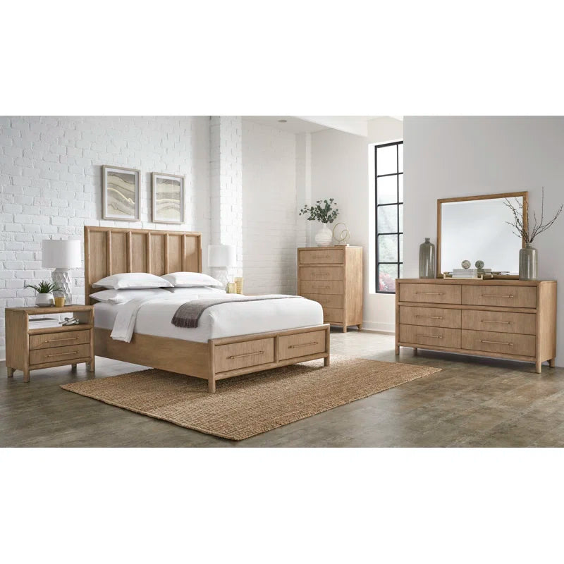 Furnishiaa Solid Sheesham Wood Platform Bed with Storage Drawers | Rustic Modern Bed Frame (Queen & King)