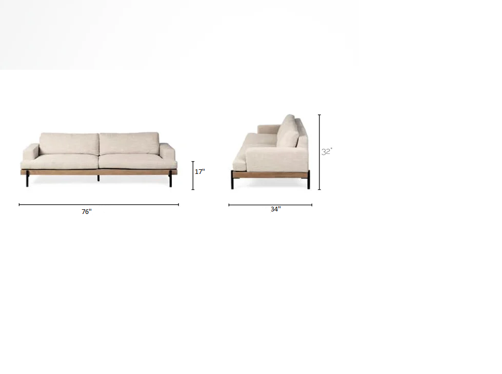 3 seater Upholstered Sofa -  - 