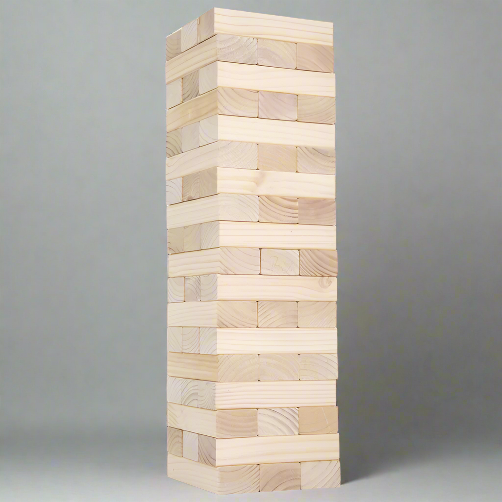 Furnishiaa Giant Wooden Blocks Tower Stacking Game