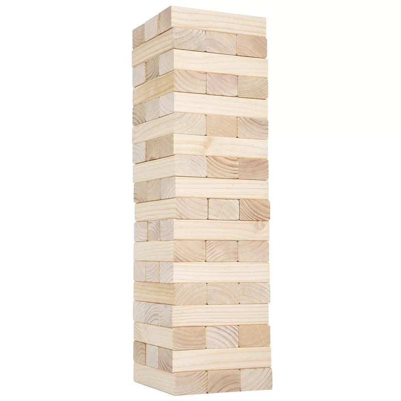 Furnishiaa Giant Wooden Blocks Tower Stacking Game