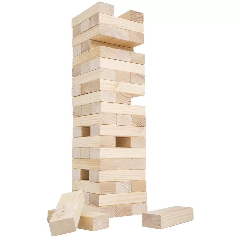 Furnishiaa Giant Wooden Blocks Tower Stacking Game