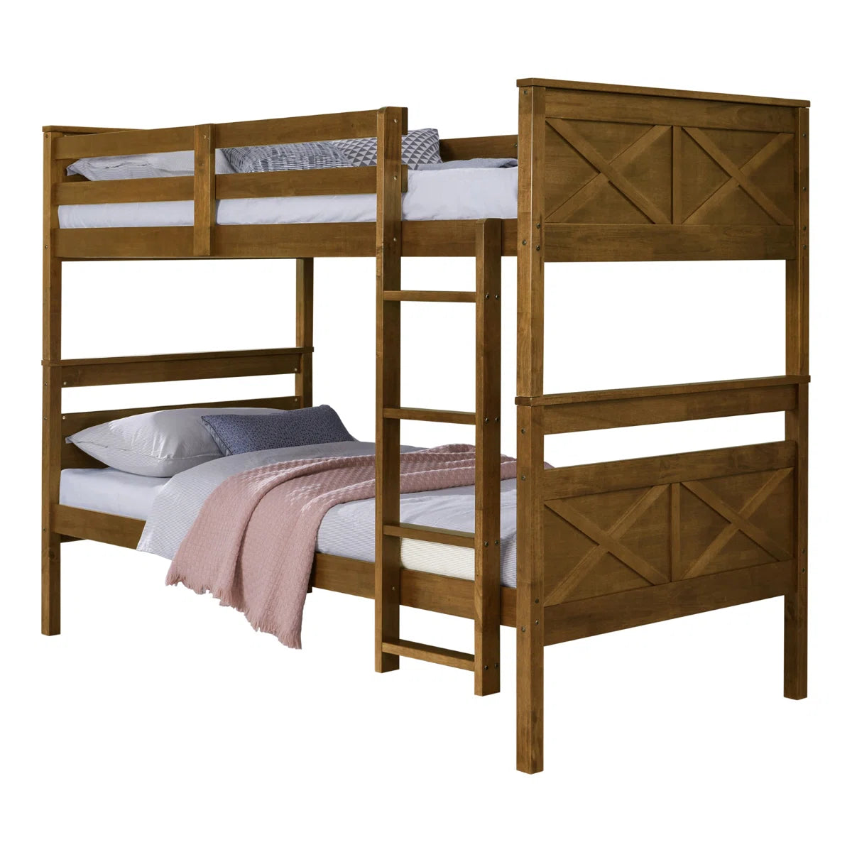 Furnishiaa Twin Over Twin Convertible Bunk Bed